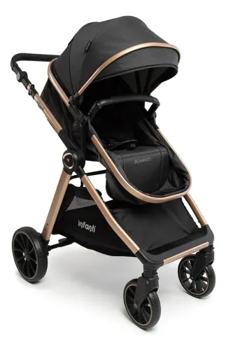 Carrinho Moisés Romanzo Infanti Cor Preto Cobre