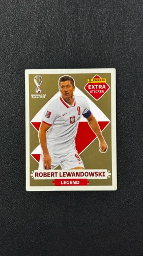 Figurinha Legend Dourada Robert Lewandowski (Polônia) 2022 - Rara - Perfeito Estado