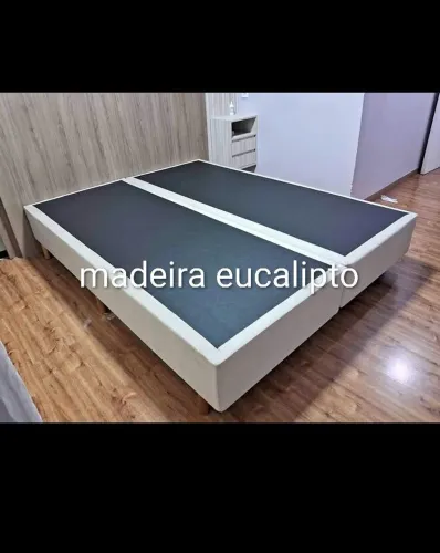 Base Box Queen madeiramento Eucalipto 12 pés com junção Super reforçado 
