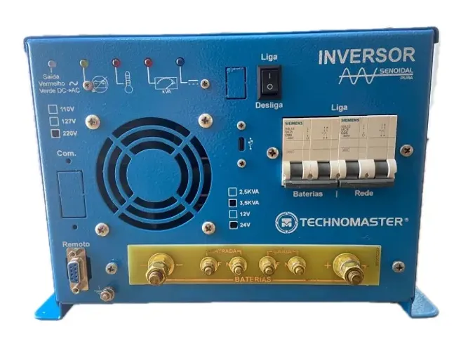 Inversor Technomaster Onda Senoidal Pura, modelo TM11, 3.5KVA, Pico de 7KVA, 24VDC, 220VAC