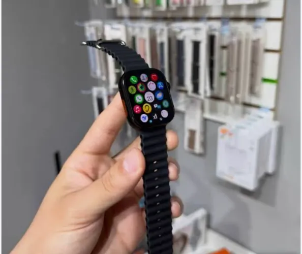Relógio pulseira smartwatch com caixa completo