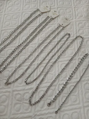 Kit colar e pulseira aço inox