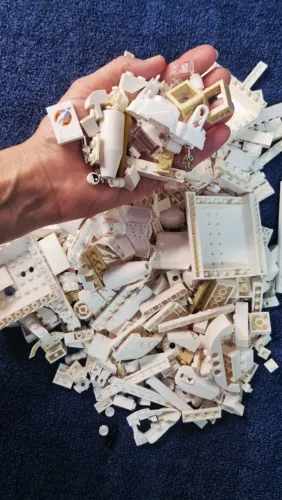 410 Peças de LEGO - Tons Branco, Creme e Bege | Variado com itens diferenciados