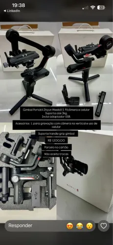 Gimbal para câmera e celular