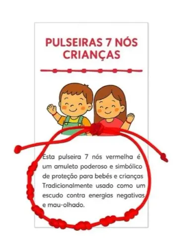 Pulseira 7 nós para bebês