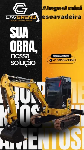 LOCAÇÃO E TERRAPLANAGEM DE MINI ESCAVADEIRA 