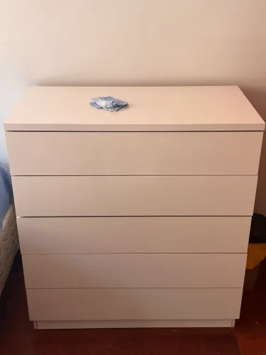 Cômoda branca 5 gavetas