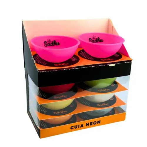 Cuia Silicone Sadhu Neon Brilha no Escuro Colorido 7cm