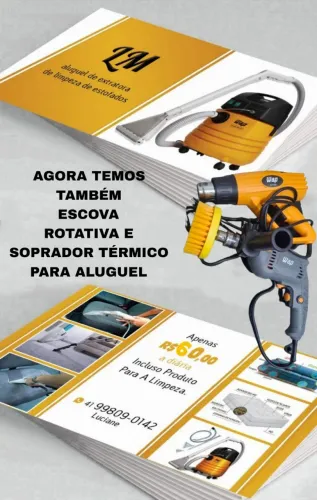 EXTRATORA ESCOVA ROTATIVA E SOPRADOR TÉRMICO