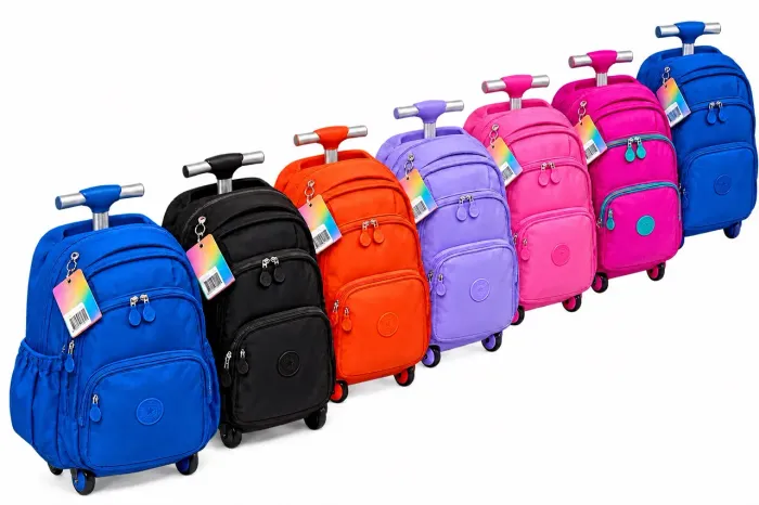 Mochila de rodinha 360º várias cores
