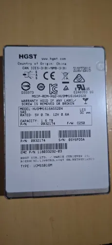 SSD Hgst ultrastar SAS 1.6TB pn; 0B32174 2.5