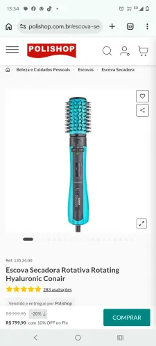 Escova Rotativa Hyaluronic bivolt Nova na caixa