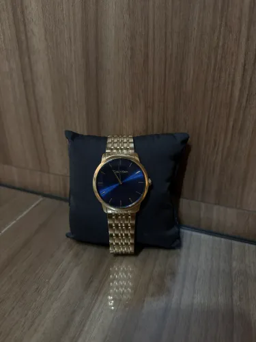 Relógio Calvin Klein Masculino Aço Dourado 25300007