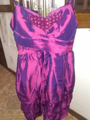 vestido de festa de cetim