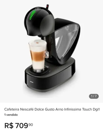 Cafeteira Nescafé Dolce Gusto Arno Infinissima Touch 127V - Na Caixa