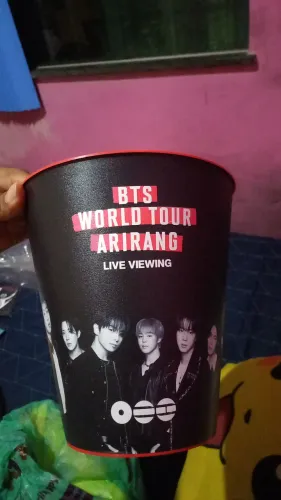 Balde de pipoca do Bts