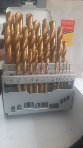 Broca titanio aço rapido jogo c/ 27 Rocast