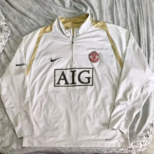 blusão original 2007 2008 manchester united branca dourada tamanho gg manga longa