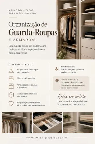 Organização de Guarda-Roupas e Armários