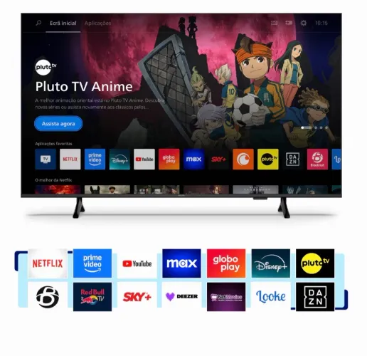 Smart TV 50" 4K Philips 50PUG7300/78 UHD Titan OS Pixel Precise Comando de Voz Preta