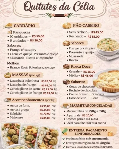 Serviços de diarista e cozinheira 