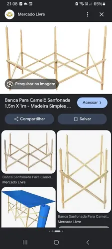 Tripé camelo para apoiar a bancada