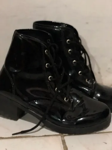 Bota Coturno/Preto Verniz 