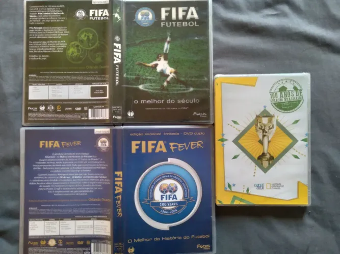 DVDS 100 ANOS FIFA + 100 ANOS SELEÇÃO BRASILEIRA