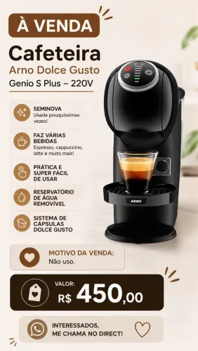 Cafeteira Arno Dolce Gusto Genio S Plus - 220V