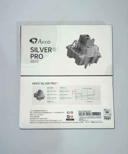 Switches Akko Silver - Kit Com 2 Caixas (Linear Speed)