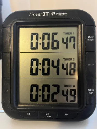 Cronômetro - Timer Três Tempos Visor Grande Incoterm