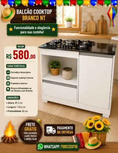 BALCÃO PARA COOKTOP