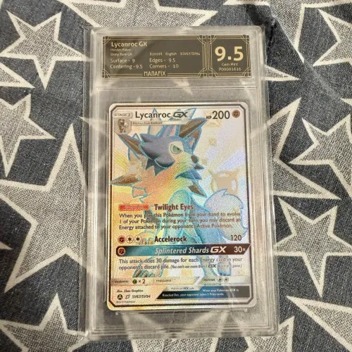 Carta Graduada Pokémon Manafix 9.5 - Lycanroc GX, EN