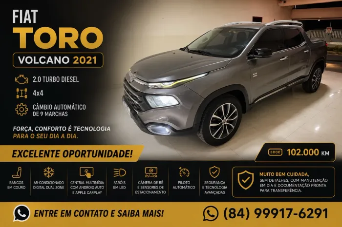 Fiat Toro Volcano 2.0 16V 4X4 TB Diesel Aut. 2021
