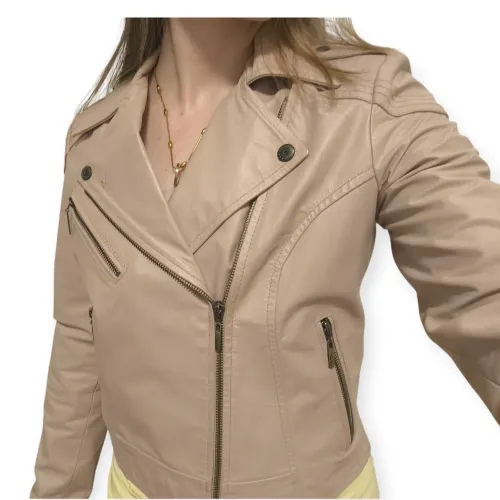 Jaqueta biker couro Colcci original couro PU