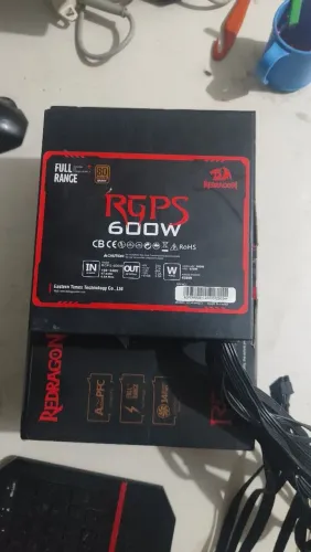 Fonte Gamer Redragon RGPS 600, 80 Plus Bronze