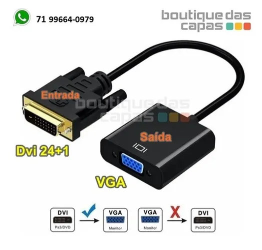 cabo Conversor Adaptador Dvi-d 24+1 Macho para Vga femea pc ps3 CB0396