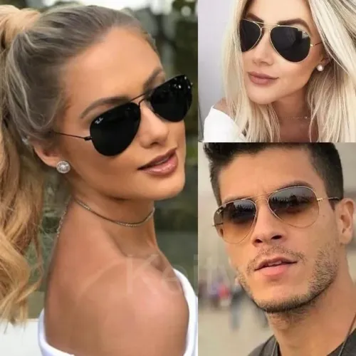Óculos De Sol Lançamento Aviador Aviator Piloto Estilo Clássico Unissex Proteção Uv400