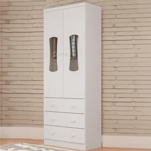 Guarda Roupa Infantil Luna 2 Portas e 3 Gavetas 100% MDF