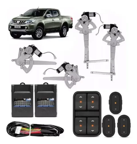 Kit De Vidro Eletrico L200 Triton 4 Portas Completo