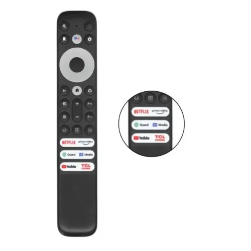 Controle Remoto Para Tv Smart Rc902v 4K Tcl + Pilhas