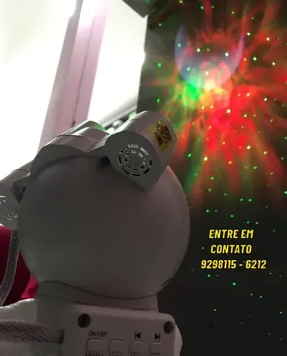Projetor De Luz Estrela Galáxia Astronauta Com Controle E Rotação 360°-Entregas 9h as 22h