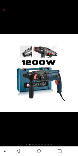 Martelete Rotativo Rompedor 1.200W 12 Peças Furadeira De Impacto Potente