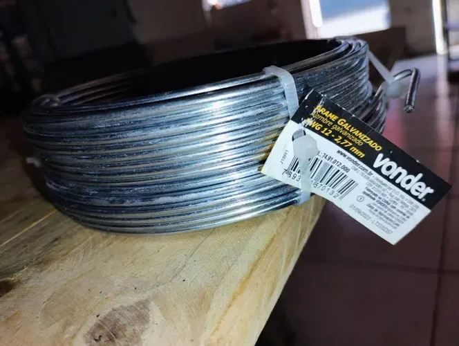 ARAME LISO GALVANIZADO FIO 12 