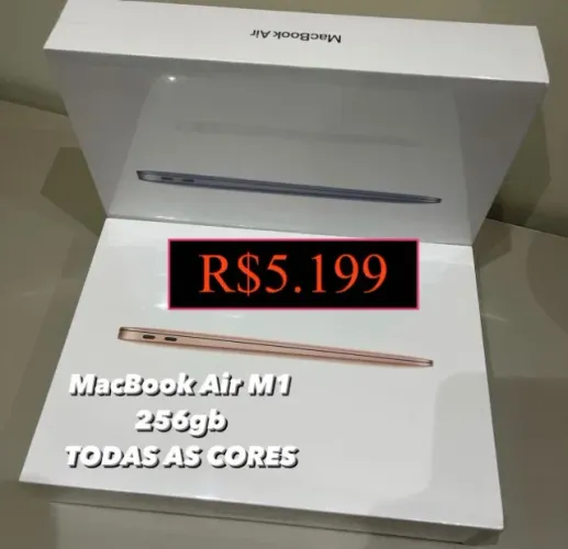 Mac Air M1 8GB 256SSD lacrado com garantia de 1 ano apple. pronta entrega recife