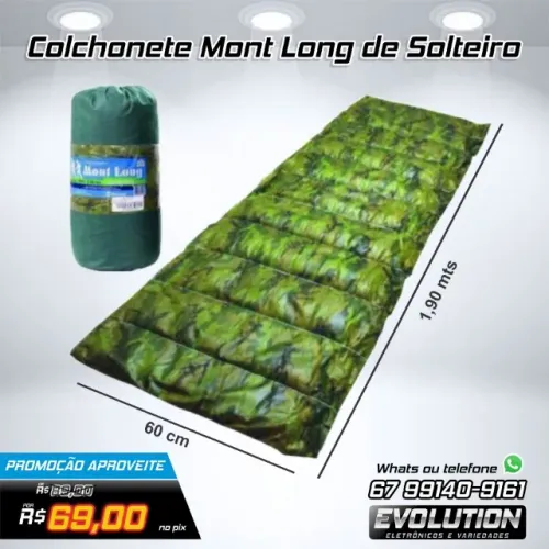 Colchonete Mont Long Para Camping Solteiro Aproveite