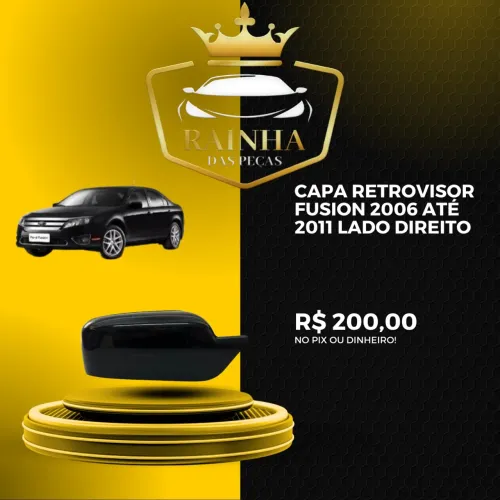 Capa Retrovisor Fusion 2006 até 2011 Lado Direito