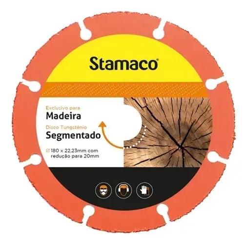 DISCO TUNGSTENIO P/MADEIRA 7POL 180X22 STAMACO