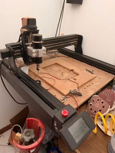 Cnc router Máquina Roteador 500w 46x46 e eixo rotativo