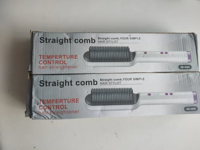 Kit com. 4 peças -Escova Alisadora Straight Comb - Cabelos Perfeitos